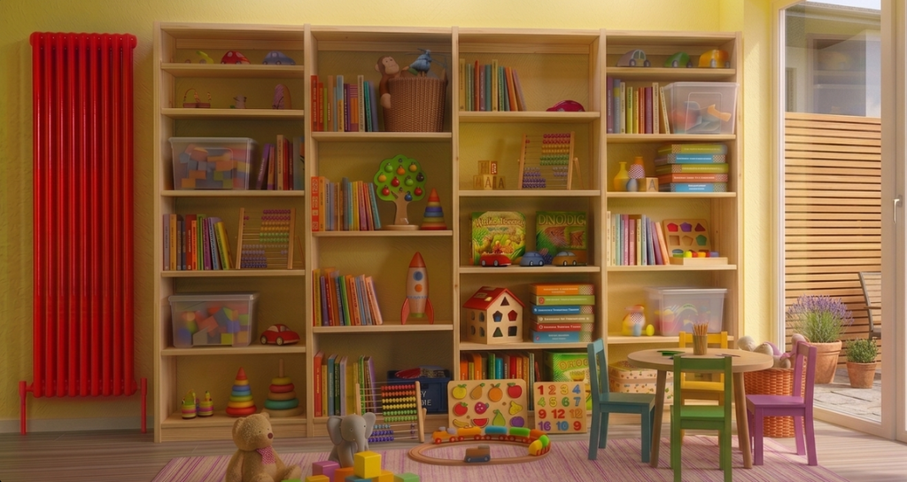 Solid wood Children's Bedroom - Playroom Storage.