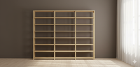Modular Bookshelves in Solid Wood, 3m wide, 2.48m tall, 24cm deep