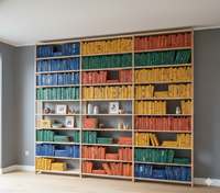 Floor to Ceiling Shelving System in Solid Wood
