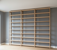 Floor to Ceiling Shelving System in Solid Wood