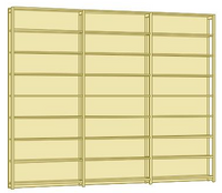 Floor to Ceiling Bookshelves in Solid Wood