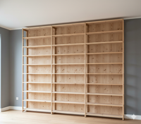 Floor to Ceiling Bookshelves in Solid Wood