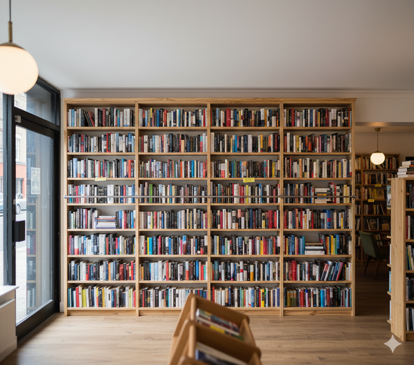 Bookshop Shelving in Solid Wood