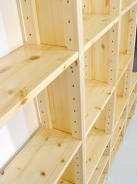 Fitted Bookcases, 284.5cm wide, 248cm tall, 24cm deep, 3 bays
